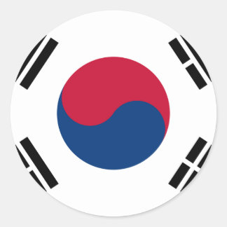 Zuid-Koreaanse vlag Ronde Sticker
