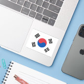 Zuid-Koreaanse vlag Sticker (Laptop met iPhone)