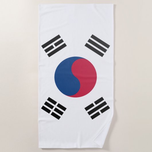 Zuid-Koreaanse vlag Strandlaken (Voorkant)