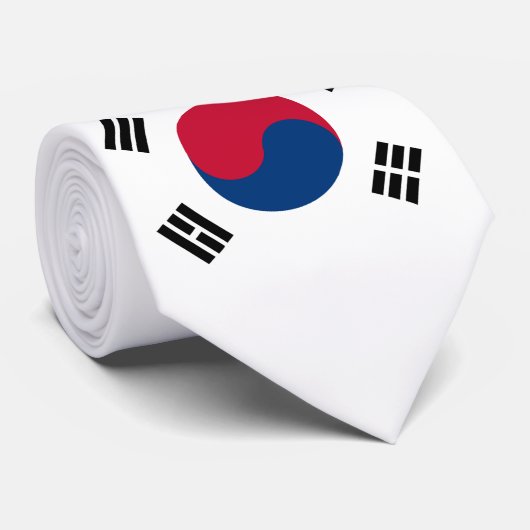 Zuid-Koreaanse vlag Stropdas (Opgerold)