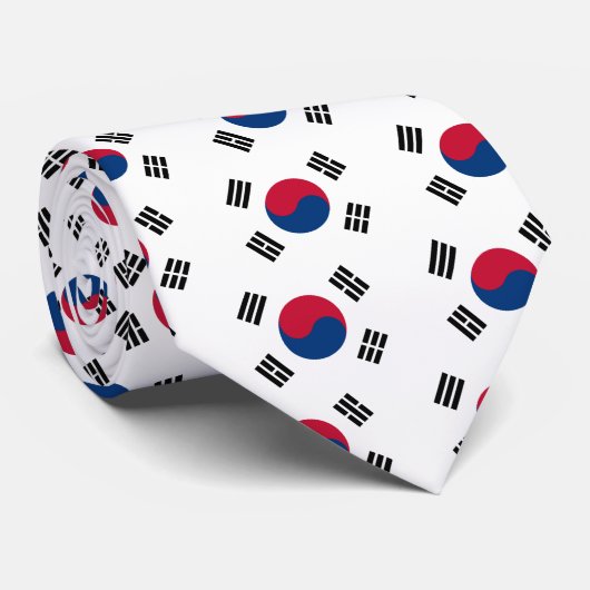 Zuid-Koreaanse vlag Stropdas (Opgerold)