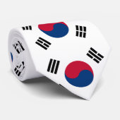 Zuid-Koreaanse vlag Stropdas (Opgerold)