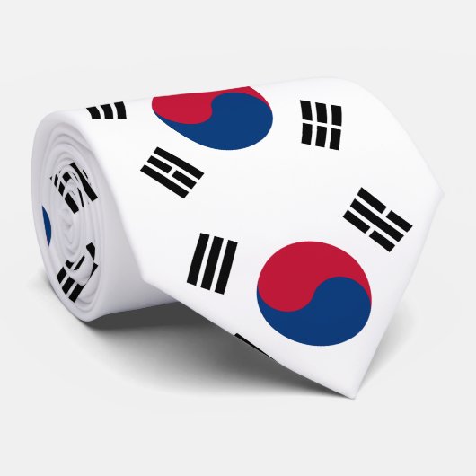 Zuid-Koreaanse vlag Stropdas (Opgerold)