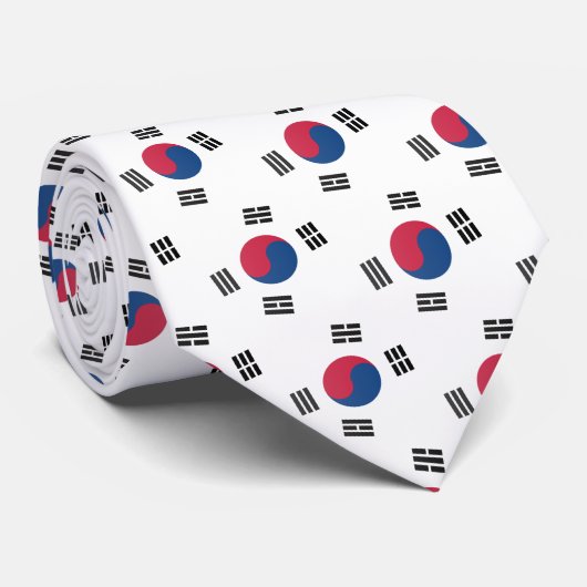 Zuid-Koreaanse vlag Stropdas (Opgerold)
