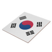Zuid-Koreaanse vlag Tegeltje (Zijkant)
