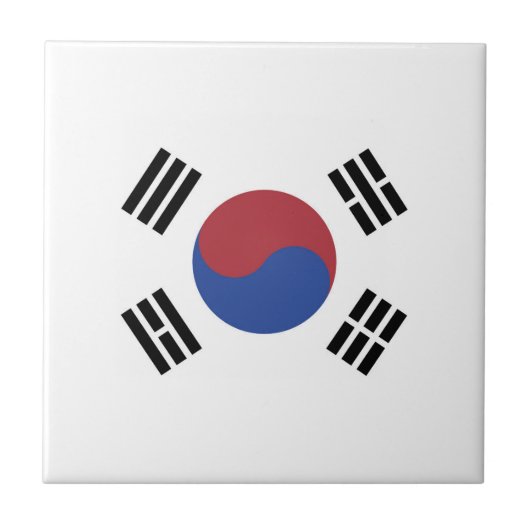 Zuid-Koreaanse vlag Tegeltje (Voorkant)