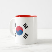 Zuid-Koreaanse vlag Tweekleurige Koffiemok (Voorkant links)