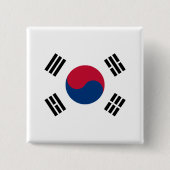 Zuid-Koreaanse vlag Vierkante Button 5,1 Cm (Voorkant)