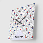 Zuid-Koreaanse vlag Vierkante Klok (Hoek)