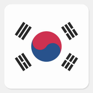 Zuid-Koreaanse vlag Vierkante Sticker