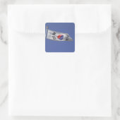 Zuid-Koreaanse vlag Vierkante Sticker (Tas)