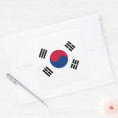 Zuid-Koreaanse vlag Vierkante Sticker (Envelop)