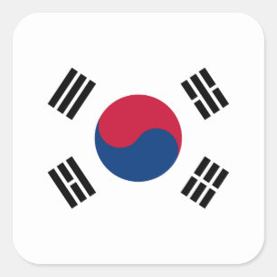 Zuid-Koreaanse vlag Vierkante Sticker