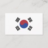 Zuid-Koreaanse vlag Visitekaartje (Voorkant)