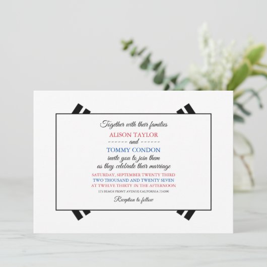 Zuid-Koreaanse vlag, vlag van Zuid-Korea bruiloft Kaart (Staand voorkant)