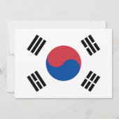 Zuid-Koreaanse vlag, vlag van Zuid-Korea bruiloft Kaart (Achterkant)