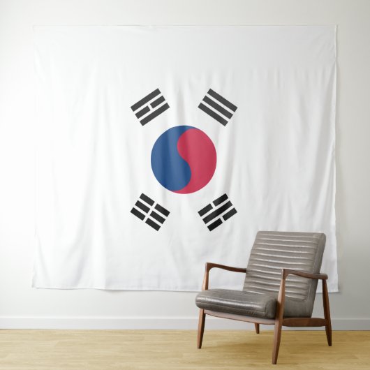Zuid-Koreaanse vlag Wandkleed (In Situ (horizontaal))