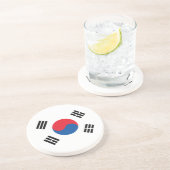 Zuid-Koreaanse vlag Zandsteen Onderzetter (Zijkant)