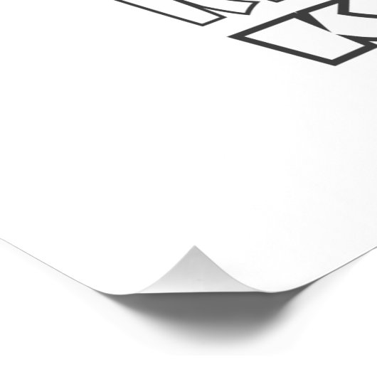 Zuid-Koreaanse vlag Zwart Personaliseren Perfect Poster (Hoek)