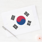 Zuid-Koreaanse vlaggen Rechthoekige Sticker (Envelop)