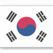 Zuid-Koreaanse vlaggen Sticker (Voorkant)