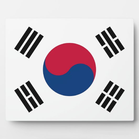 Zuid-Koreaanse vlaggenPlaque Fotoplaat (Voorkant)