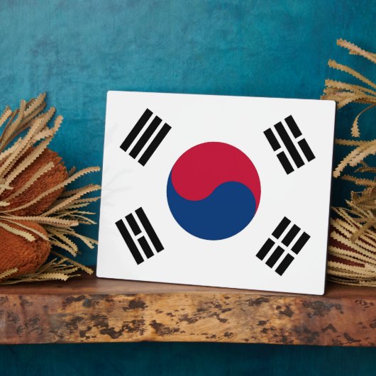 Zuid-Koreaanse vlaggenPlaque Fotoplaat (Zijkant)