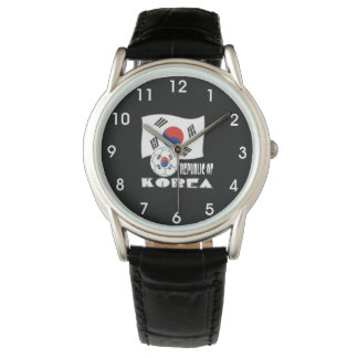 Zuid-Koreaanse Voetbal en Vlag Horloge