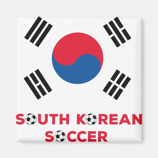 Zuid-Koreaanse Voetbal Magneet (Voorkant)