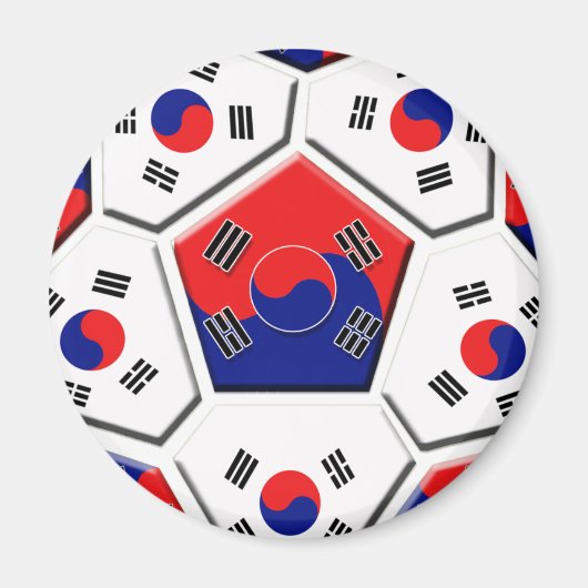 Zuid-Koreaanse Voetbal vlag Korea Gifts Magneet (Voorkant)