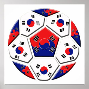 Zuid-Koreaanse Voetbal vlag Korea Gifts Poster