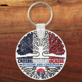 Zuid-Koreaanse Zuid-Korea - Frankrijk - boomstamme Sleutelhanger (Voorkant)