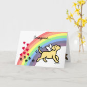 Zuid-Labrador Hartjes Rainbow Bridge Kaart (Gele Bloem)