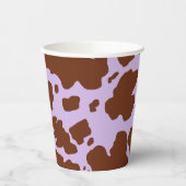 Zuid-Lila Paarse en bruine Koe Skin Print Papieren Bekers (Links)