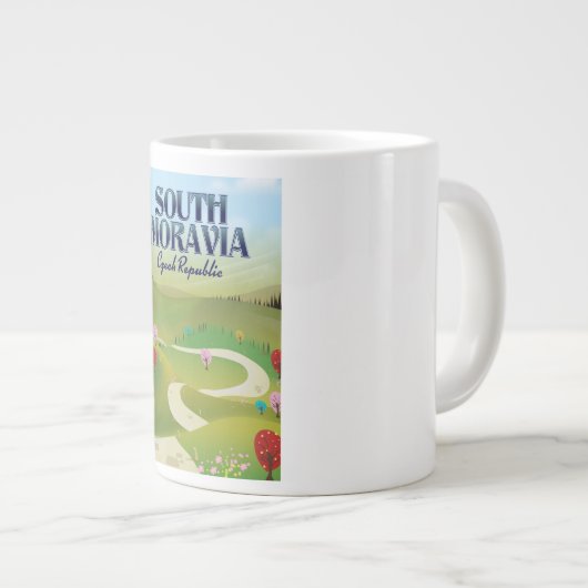 Zuid-moravië Tsjechische Republiek reisposter Grote Koffiekop (Voorkant rechts)