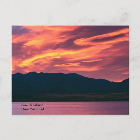 Zuid-Nieuw-Zeeland Briefkaart (Voorkant)