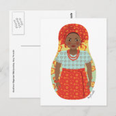 Zuid-Nigeriaans Matryoshka-Briefkaart Briefkaart (Voorkant / Achterkant)