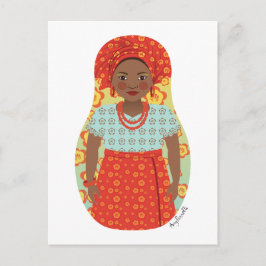 Zuid-Nigeriaans Matryoshka-Briefkaart Briefkaart