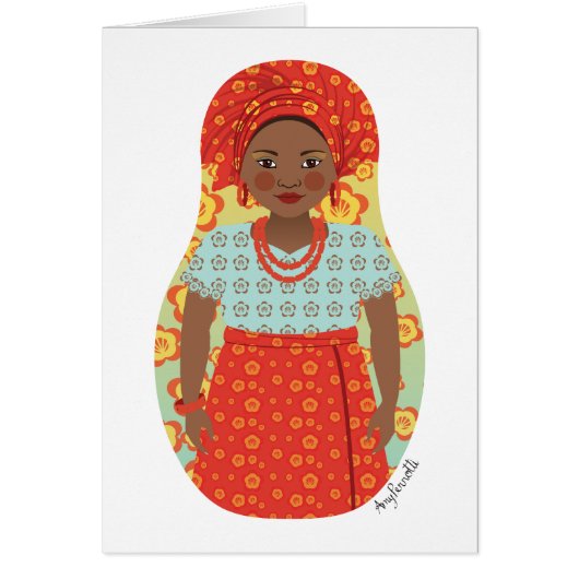 Zuid-Nigeriaanse Matryoshka Kaart (Voorkant)