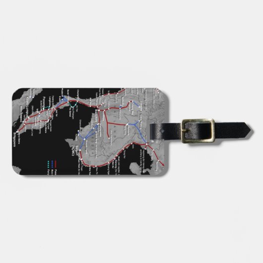 Zuid-Oost-Azië: bagagelabel (Voorkant horizontaal)