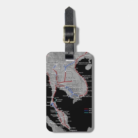 Zuid-Oost-Azië: bagagelabel (Voorkant verticaal)