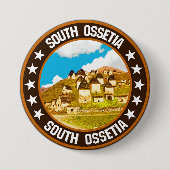Zuid-Ossetië Ronde Button 7,6 Cm (Voorkant)