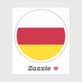 Zuid-Ossetië Vlag Ronde Sticker (Vel)