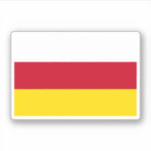 Zuid-Ossetië vlag Sticker (Voorkant)