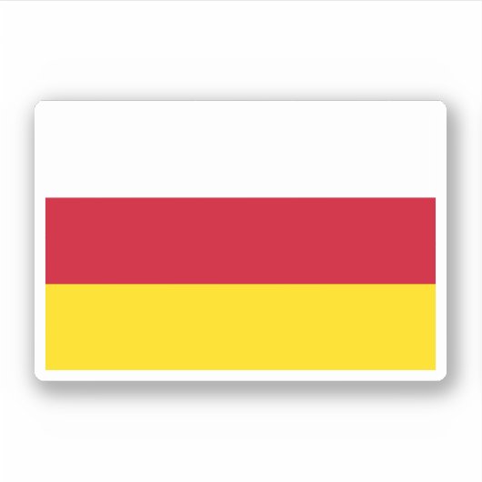 Zuid-Ossetië vlag Sticker (Voorkant)
