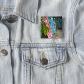 Zuid-Pacific, Frans-Polynesië, Genootschap Vierkante Button 5,1 Cm (In situ)