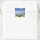 Zuid-Pacific, Frans-Polynesië, Moorea. Vierkante Sticker (Tas)