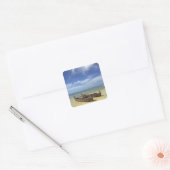 Zuid-Pacific, Frans-Polynesië, Moorea. Vierkante Sticker (Envelop)