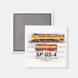 Zuid-Pacific GS-4 Daylight-locomotief profiel Magneet