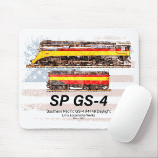 Zuid-Pacific GS-4 Daylight-locomotief profiel Muismat